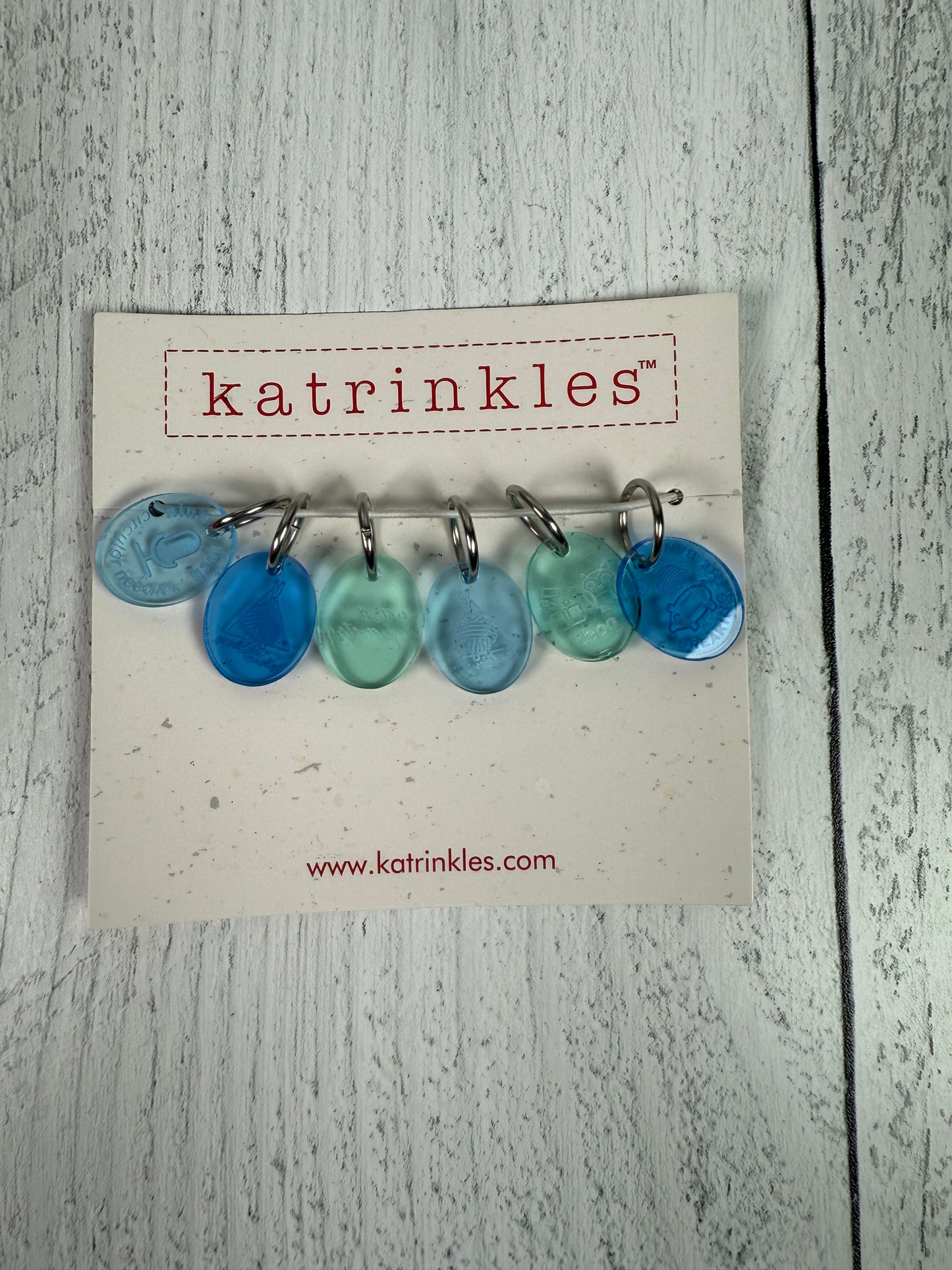 Katrinkles set of 6 Acrylic Stitch Markers