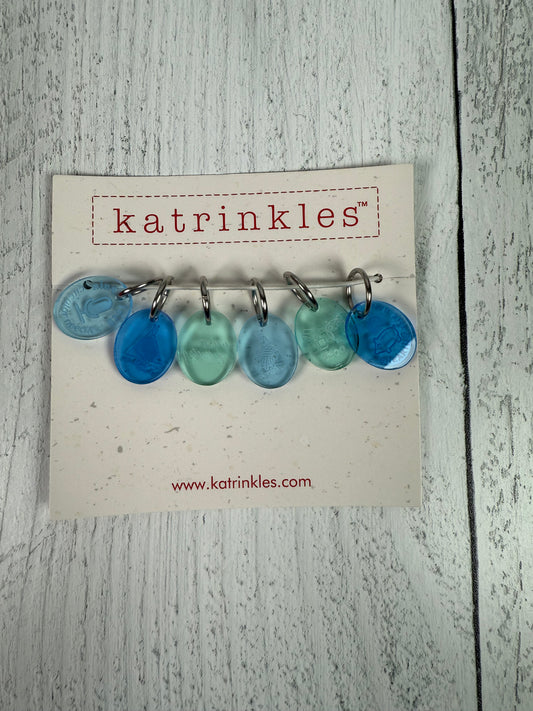 Katrinkles set of 6 Acrylic Stitch Markers