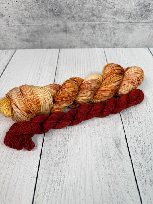 Sunflower Fields Sock Set w/Red Mini (Achilles Sock)