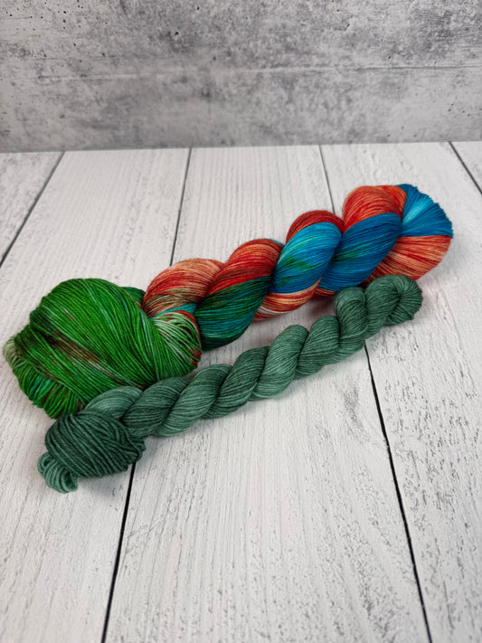 Below the Surface Sock Set w/Green Mini (Achilles Sock)