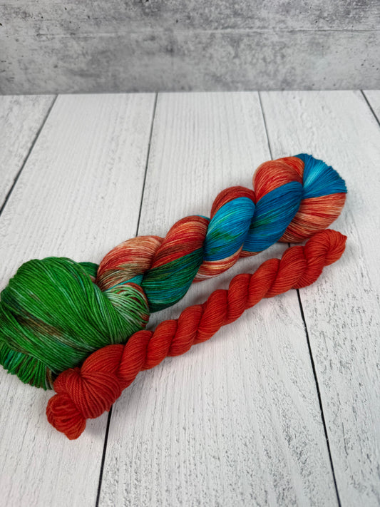 Below the Surface Sock Set w/Orange Mini (Achilles Sock)